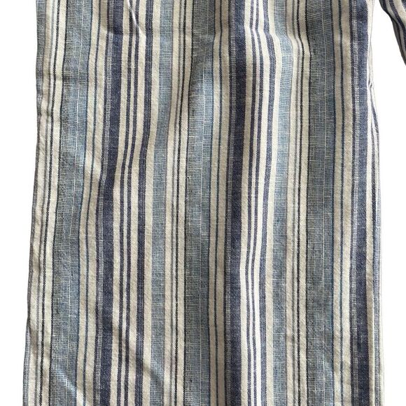 GAP Linen /rayon blend white& blue striped wide leg pants size 6. - Picture 5 of 6